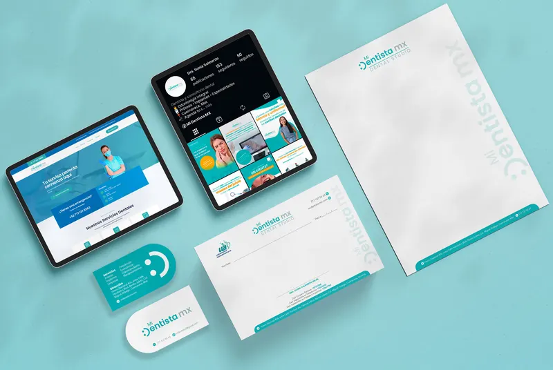 Diseño de web, logo, tarjetas, redes, receta y hoja: Salud y belleza
